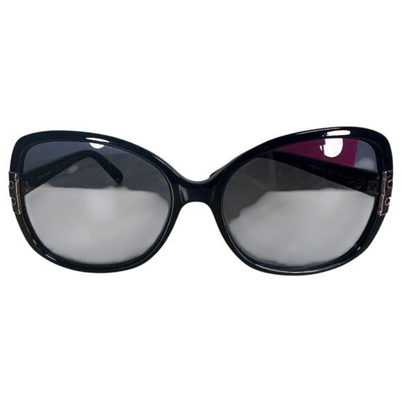 Tory Burch TY7022 Black Plastic Frame Blue Lens Square Sunglasses - Picture 1 of 6